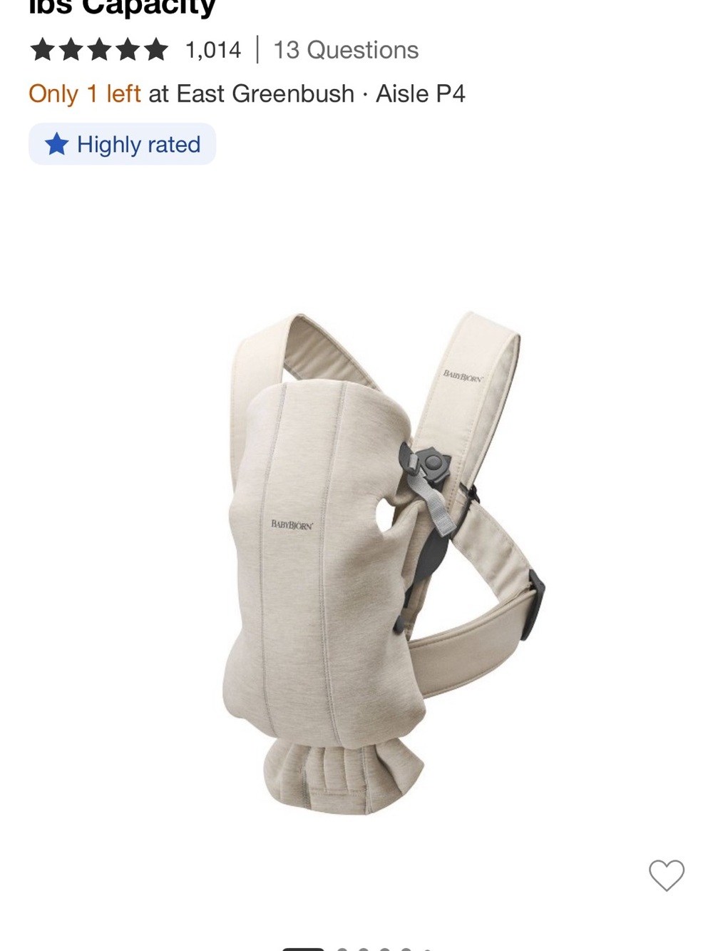 Bjorn Borg Beige Kids Carrier
